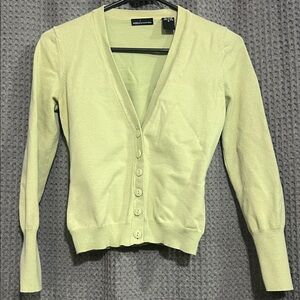 Moda International Light Green Cardigan Sweater